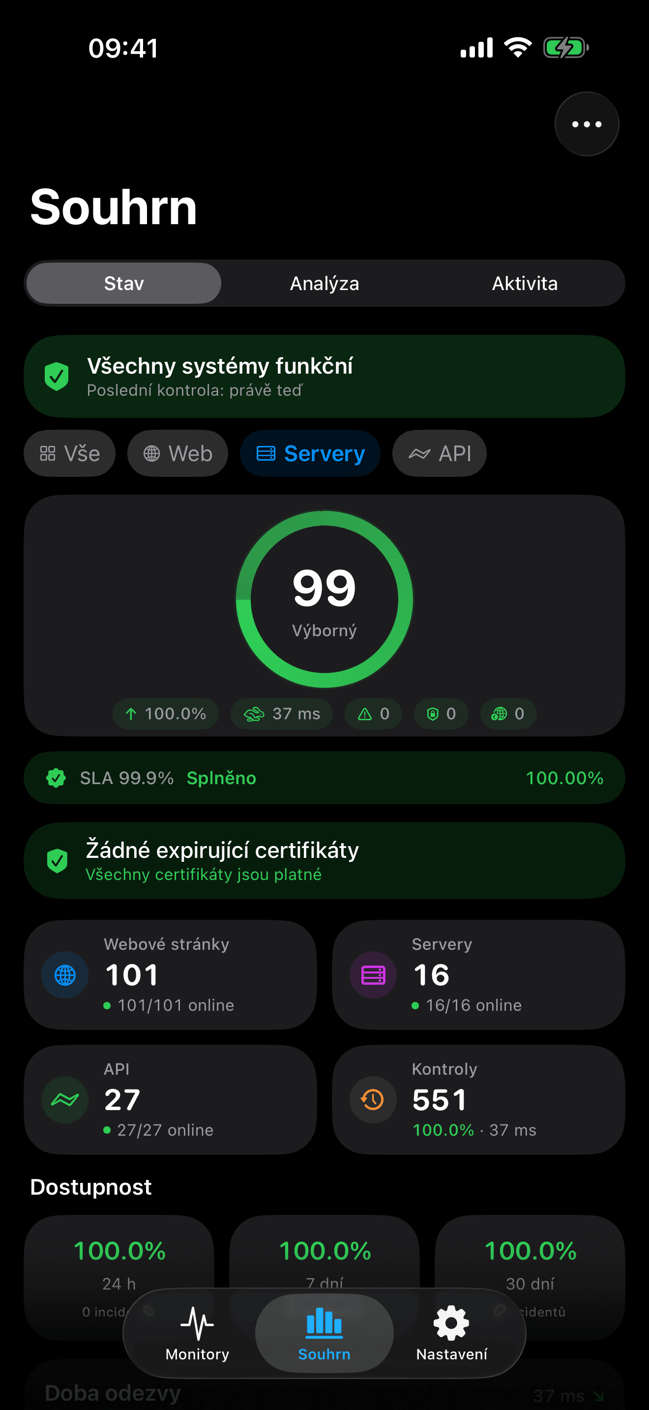 Monitorujte a ovládejte svou infrastrukturu 7