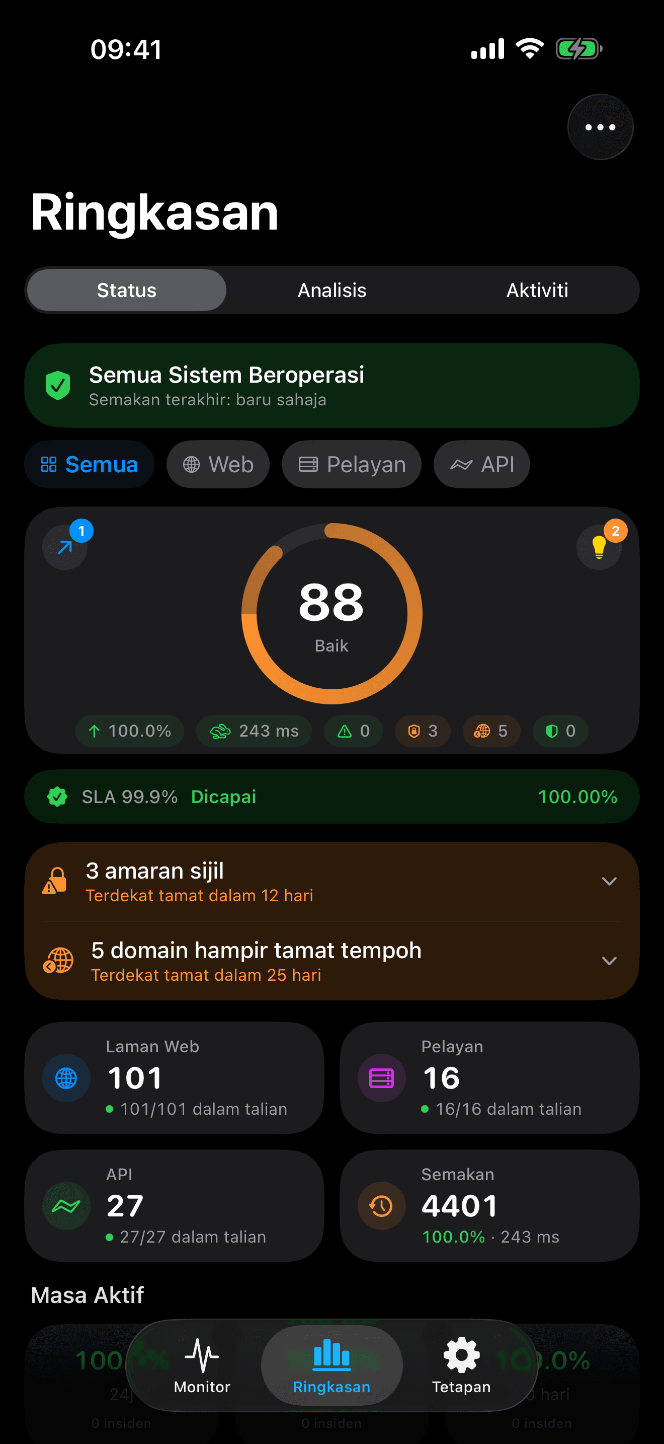 Pantau dan kawal infrastruktur anda 1