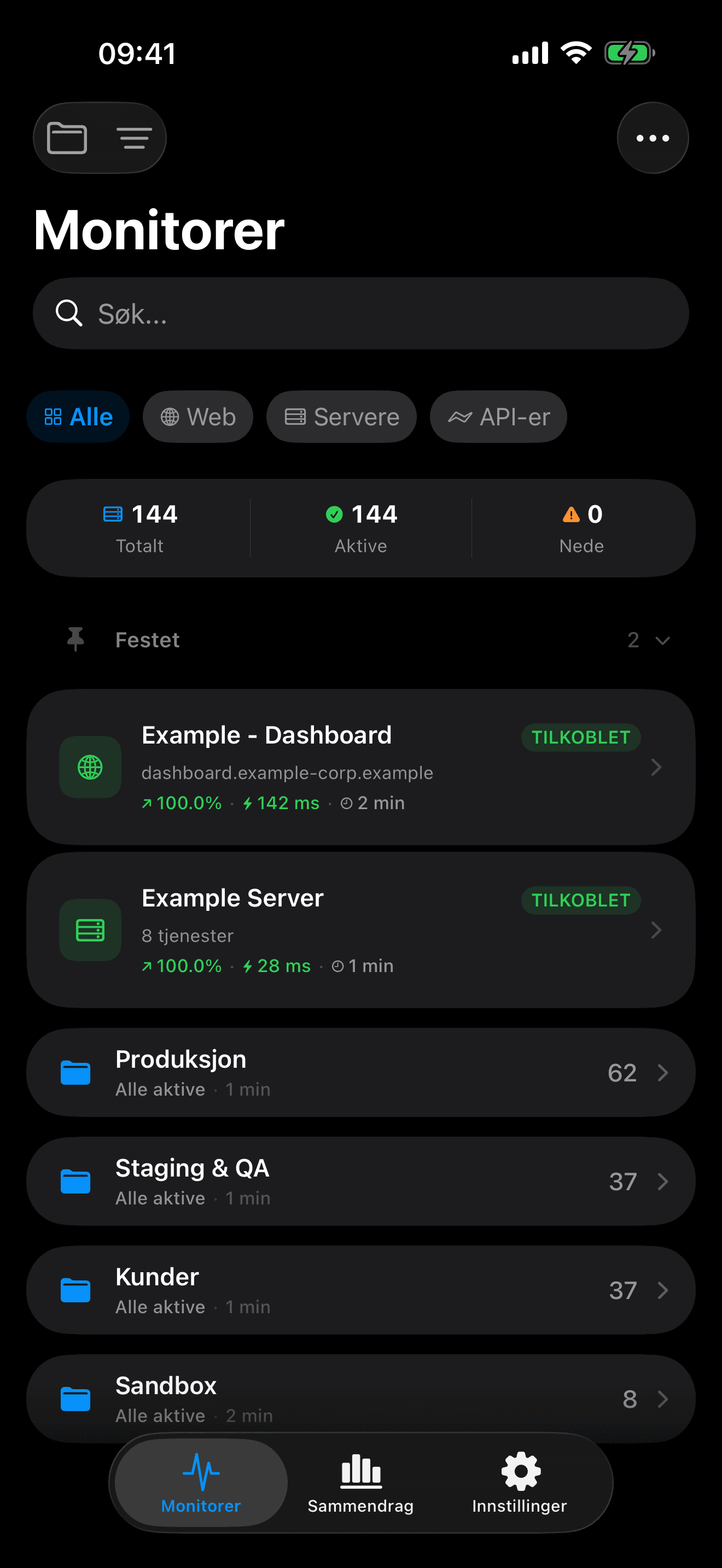 Overvåk og kontroller infrastrukturen din 3