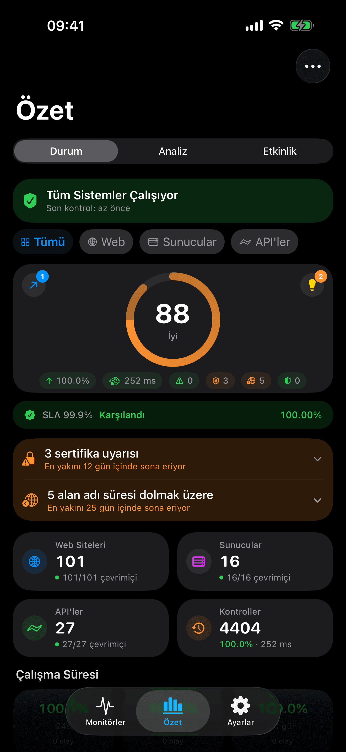 Altyapınızı izleyin ve kontrol edin 1