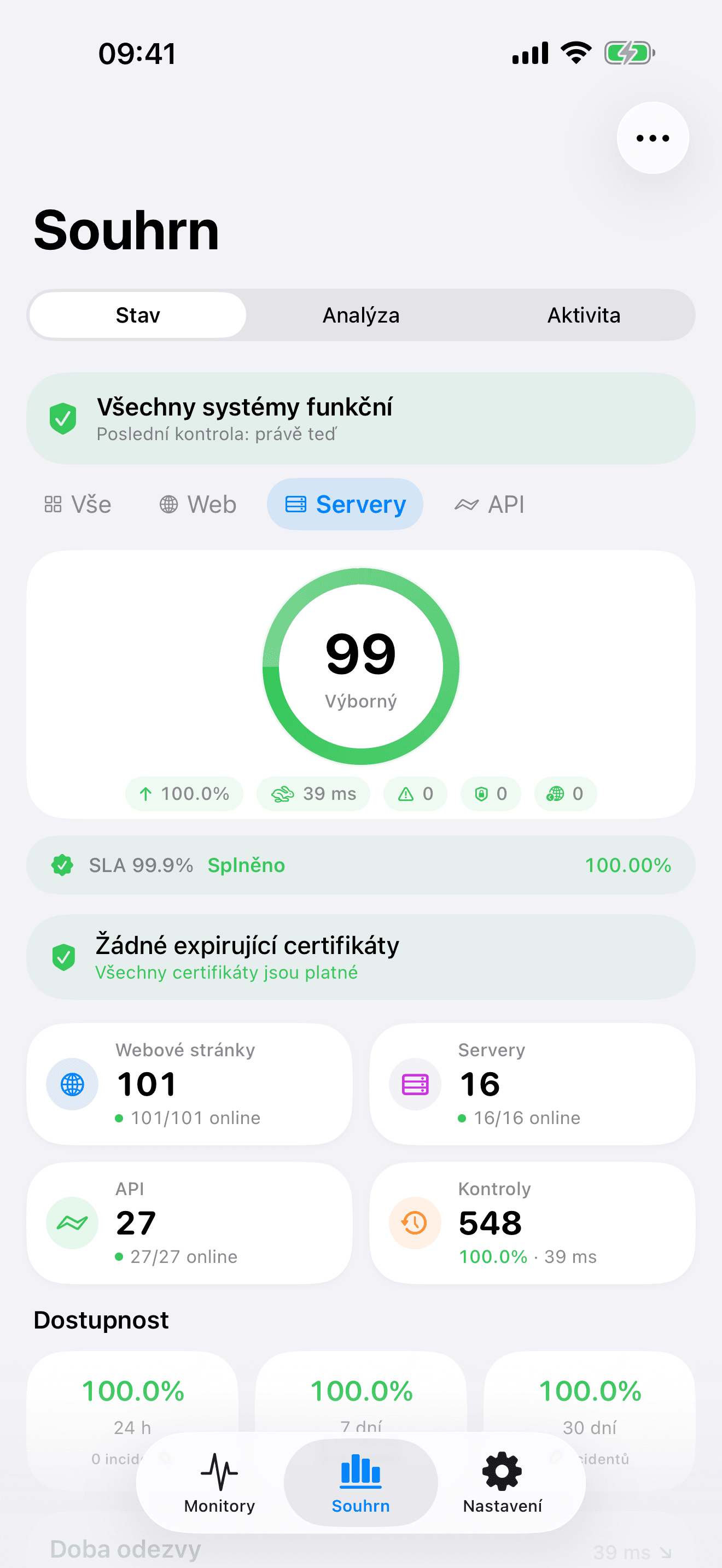 Monitorujte a ovládejte svou infrastrukturu 7