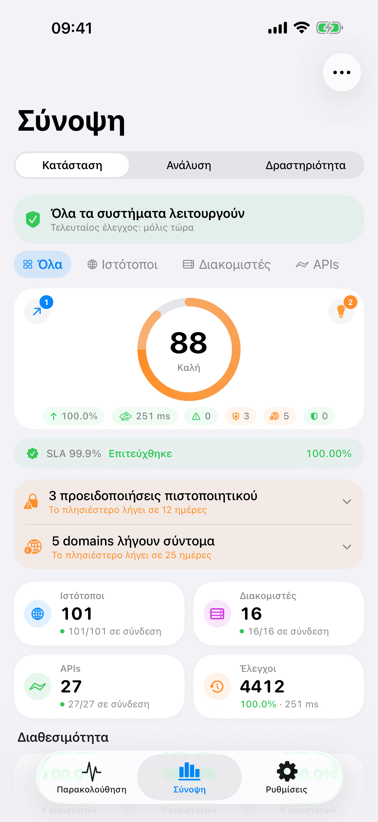 Παρακολουθήστε και ελέγξτε την υποδομή σας 1