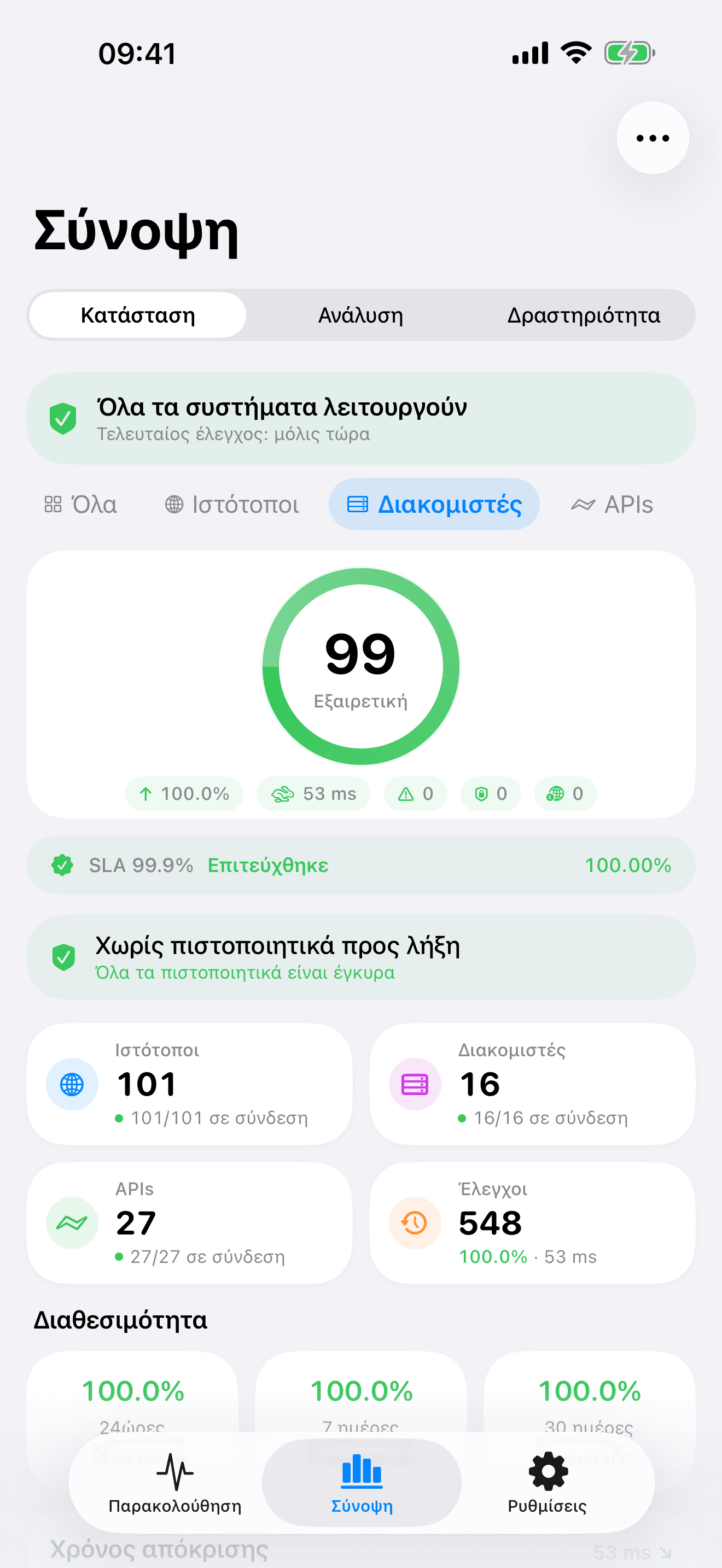 Παρακολουθήστε και ελέγξτε την υποδομή σας 7