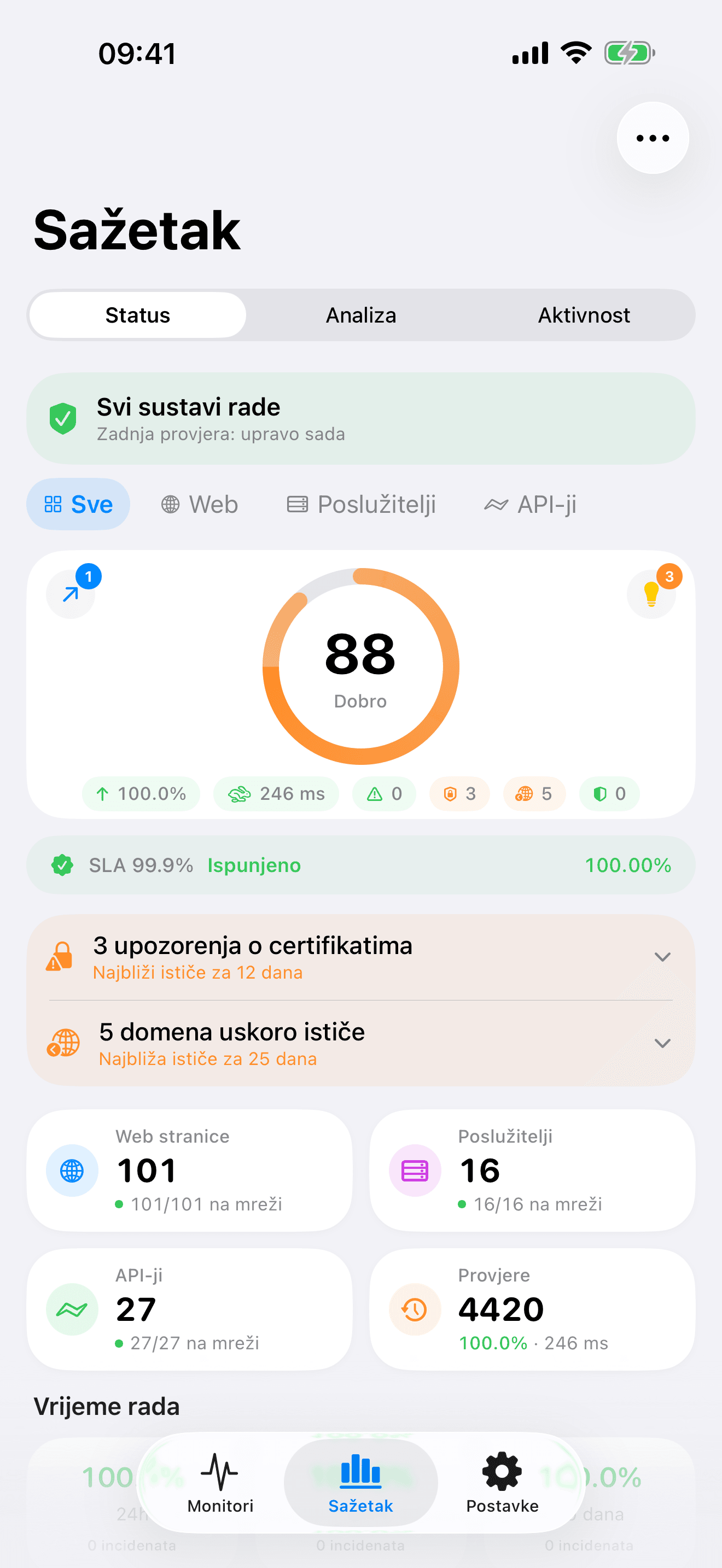 Nadzirite i upravljajte svojom infrastrukturom 1