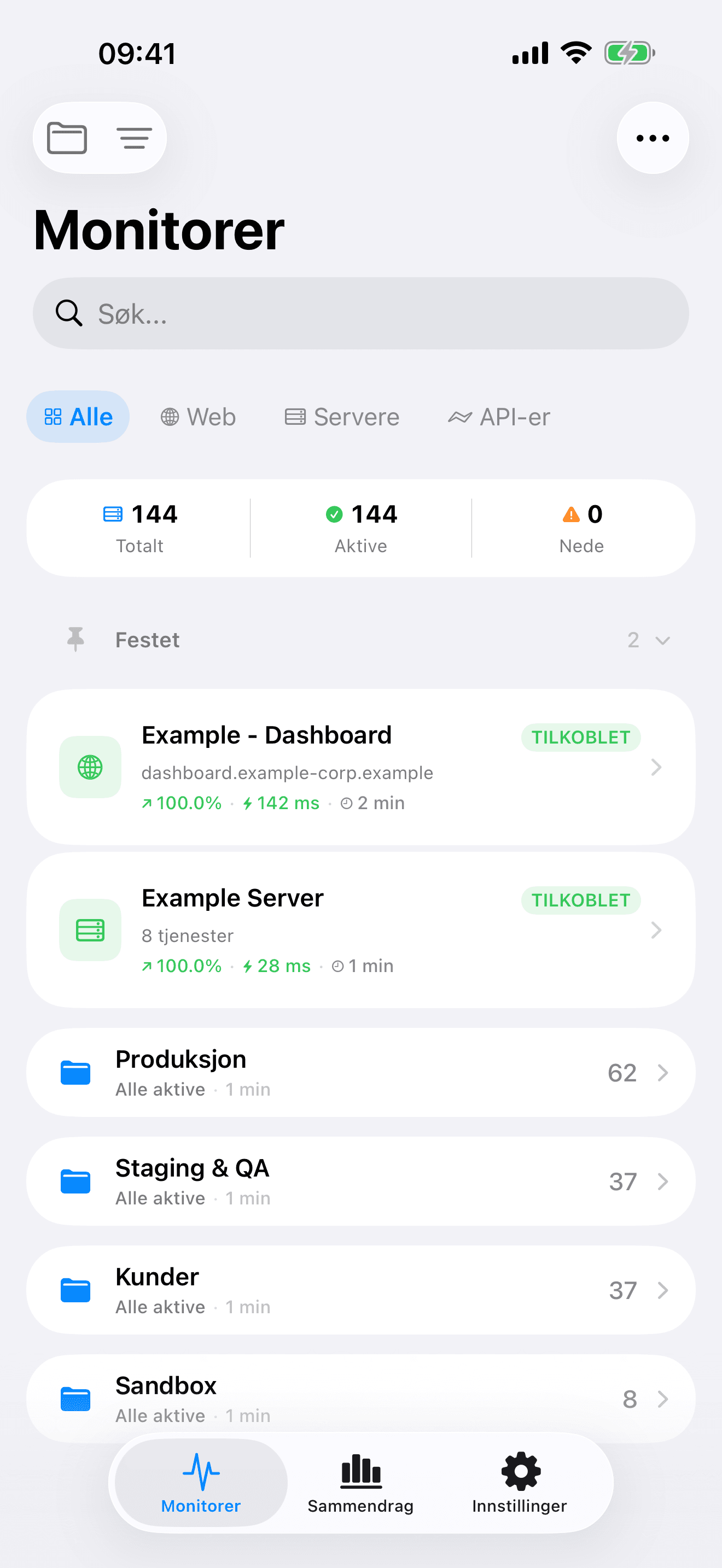 Overvåk og kontroller infrastrukturen din 3