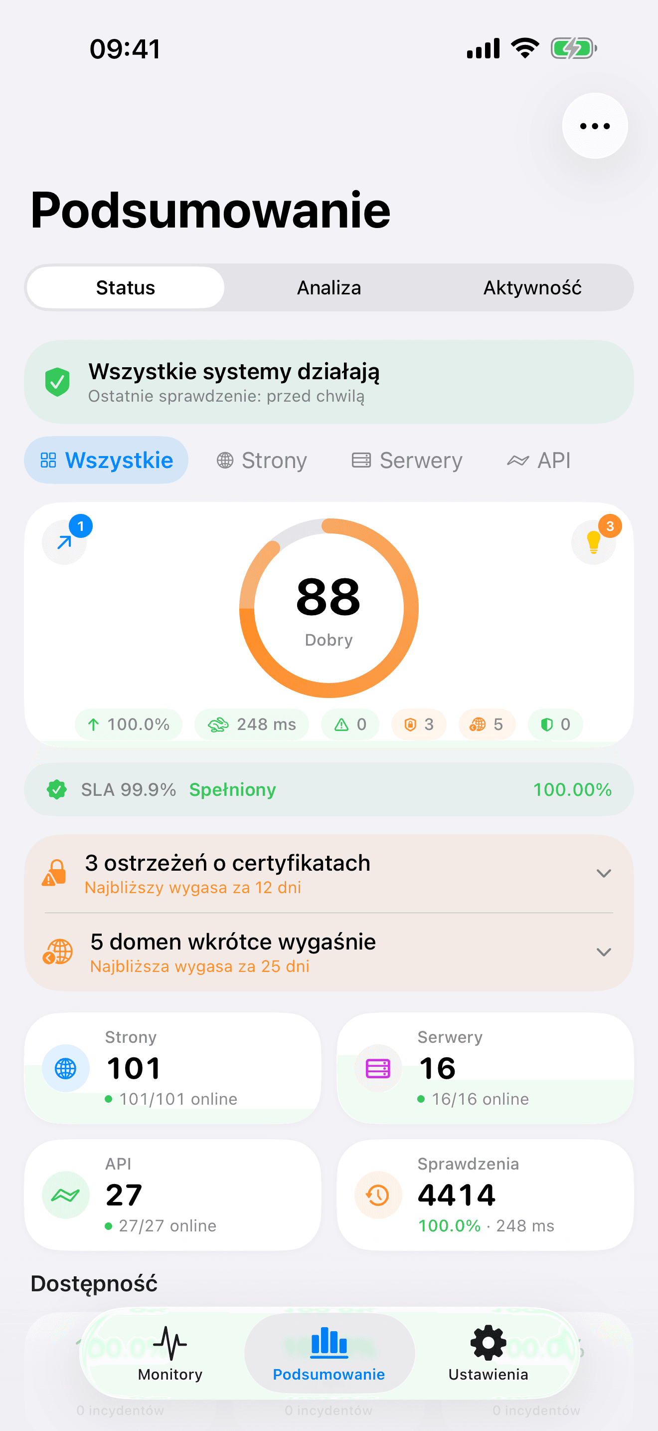 Monitoruj i kontroluj swoją infrastrukturę 1