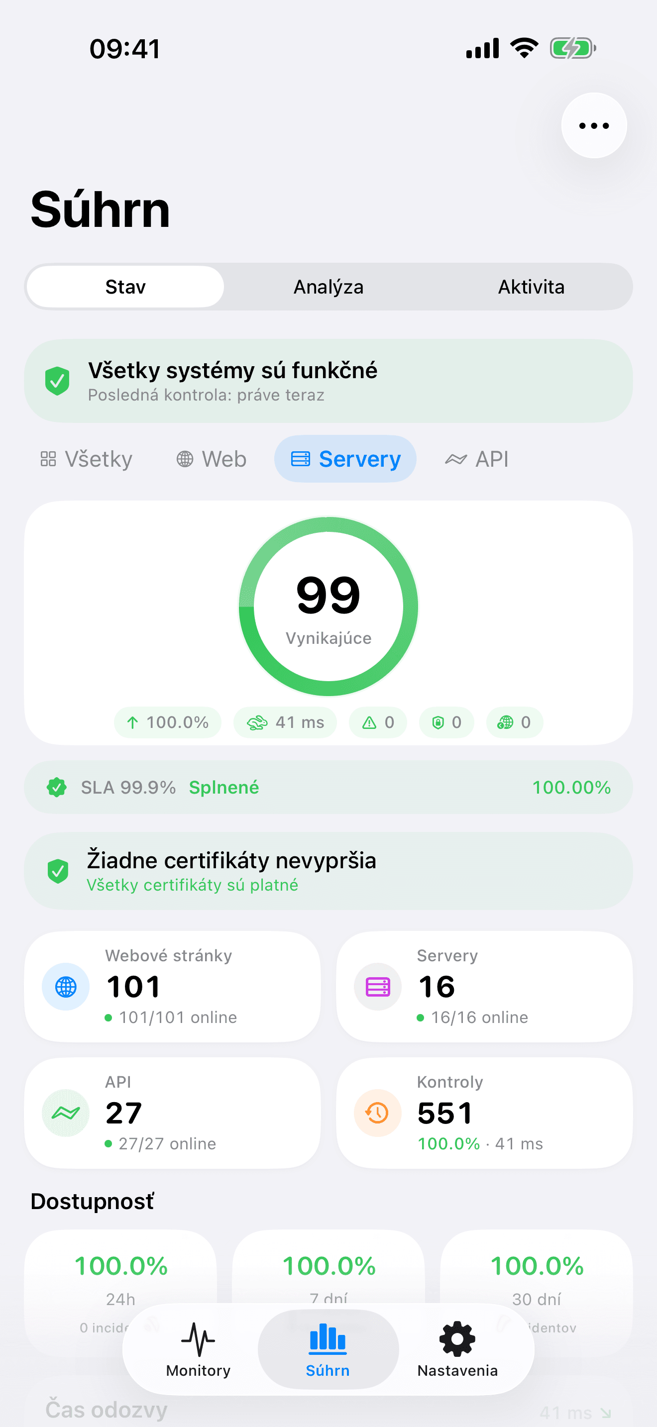 Monitorujte a ovládajte svoju infraštruktúru 7