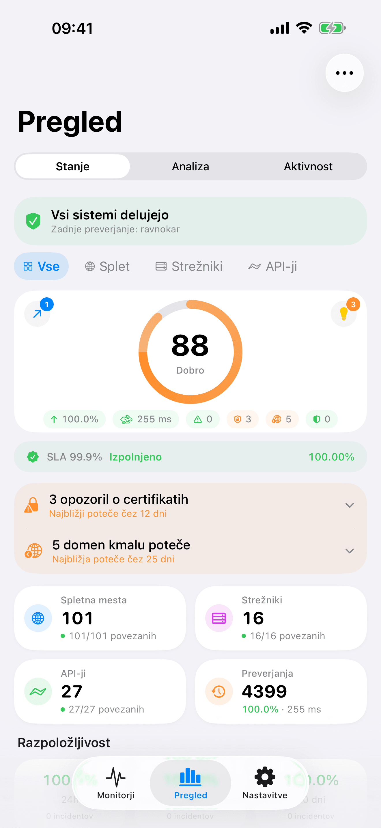Spremljajte in upravljajte svojo infrastrukturo 1