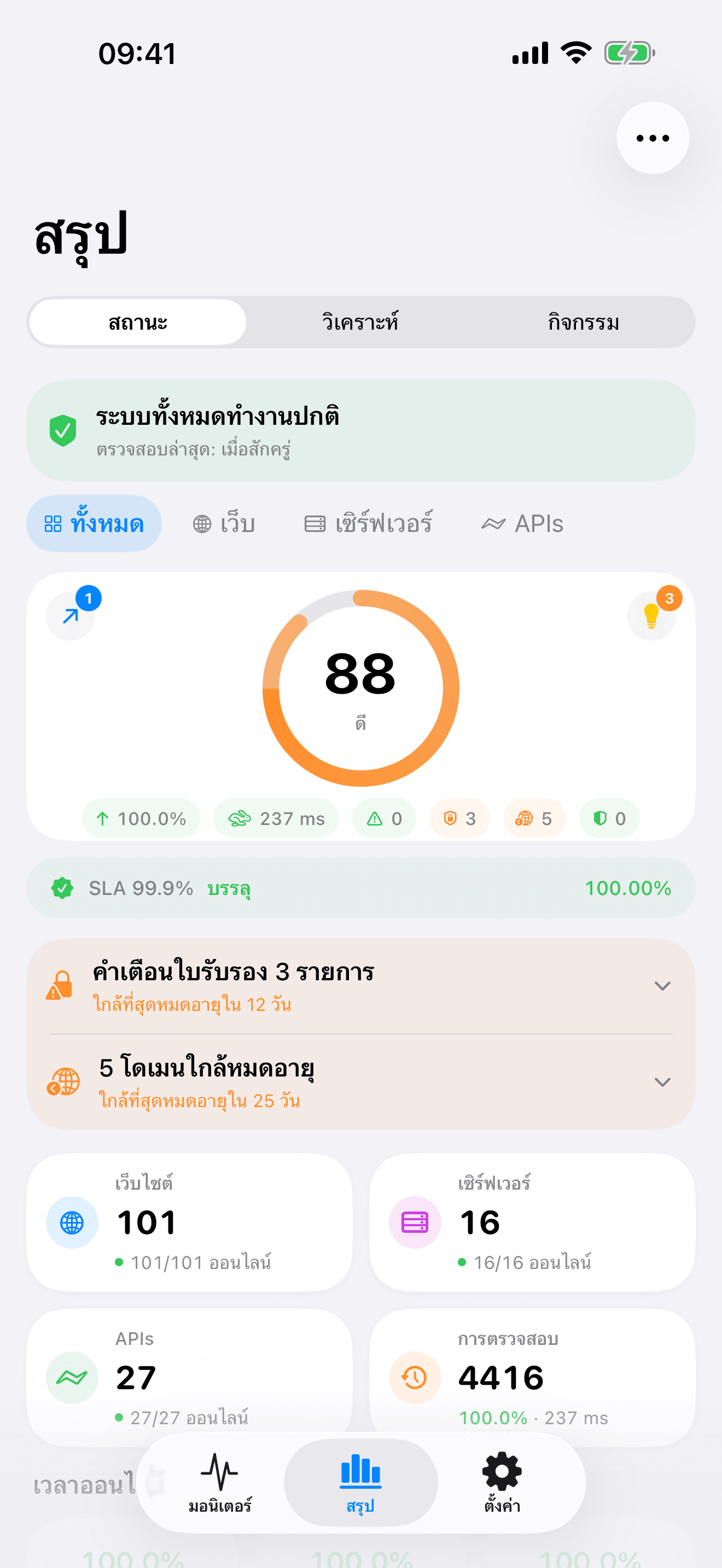 ตรวจสอบและควบคุมโครงสร้างพื้นฐานของคุณ 1
