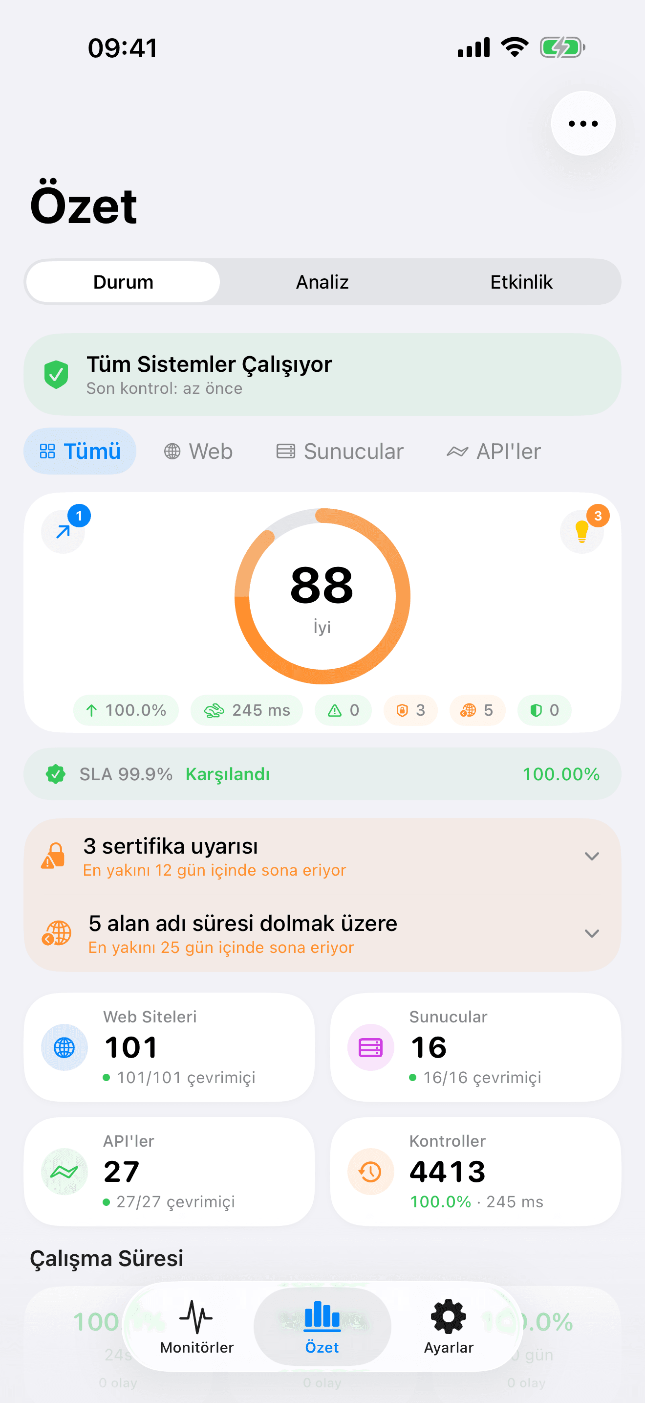Altyapınızı izleyin ve kontrol edin 1